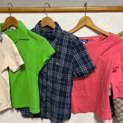 ★まとめ売り★ BURBERRY 6点 レディース お買い得品 チェック カットソー 長袖 半袖 クロップドパンツの画像