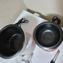 美品×２個セット　パール金属 フォンデュ鍋 大　小　フォーク２本と４本の画像