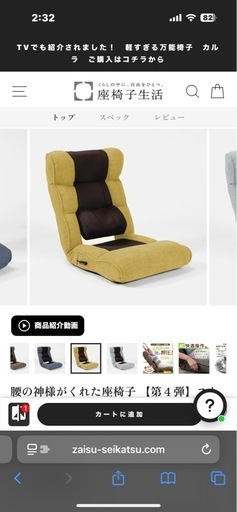 腰の神様がくれた座椅子