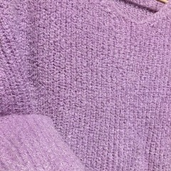 薄手セーターラメ入り☆薄むらさきの画像