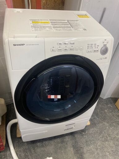 ☆中古￥38,000！SHARP　7.0kg洗濯機　家電　2020年製　ES-S7E-WR型　幅64㎝ｘ奥行60㎝ｘ高さ104㎝　【BE076】
