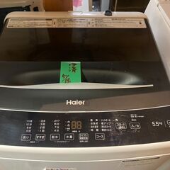 ☆中古￥10,800！【店長おすすめ！】Haier　5.5kg洗濯機　家電　2023年製　JW-U55B型　幅53㎝ｘ奥行50㎝ｘ高さ89㎝　【BE081】の画像