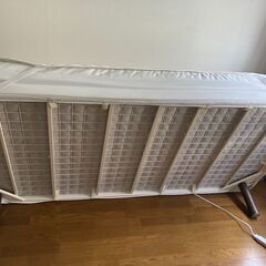 ☆中古￥5,000！MUJI　脚付きベッド　家具　幅100㎝ｘ奥行195㎝ｘ高さ49㎝　【BE084】の画像