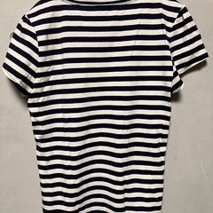 白リボン付☆ボーダー半袖Tシャツの画像