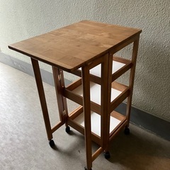 定価13000 キッチンワゴン ほぼ新品 しっかりしたバタフライ...