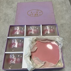 宇野千代　冷茶揃　5客セット　花まどか