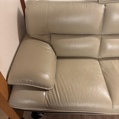 【使用期間3年】ニトリ 3人掛けソファ (ロゾKD BEベージュ)【配送可:交通費相談】の画像