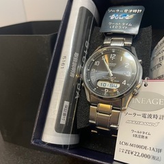 新品 半額　CASIO 高級腕時計 電波ソーラー 時間ズレない ...