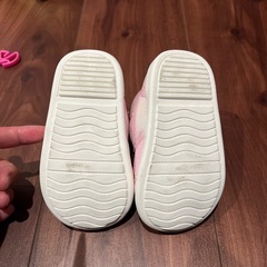 Cottoli ピンク リボン付き ベビーシューズ　14cmの画像