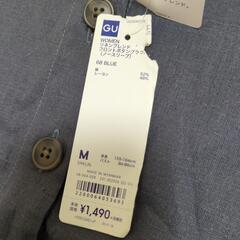 GU リネンブレンドフロントボタンブラウス Мサイズの画像