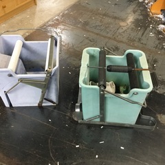 無料【中古】モップ絞り器（ローラー付きバケツ／2点）差し上げます！の画像