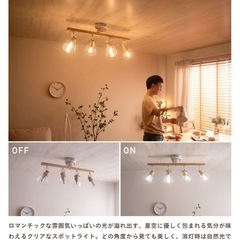 シーリングライト 照明器具 照明 おしゃれ LED 対応 リビング ダイニング 照明 スポットライト 間接照明 ペンダントライト 6畳 8畳 天井照明 北欧 カフェ 4灯 の画像