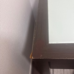 ダークブラウンローテーブル引出し付きの画像