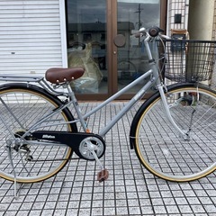 【27インチ自転車】美品❗️使用少ない❗️6段変速　LEDオート...
