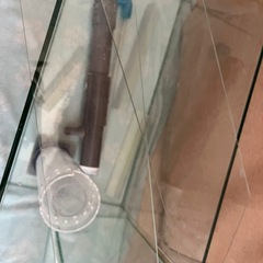 ガラス蓋付き　オーバーフロー水槽と濾過そうセットの画像