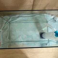 ガラス蓋付き　オーバーフロー水槽と濾過そうセットの画像