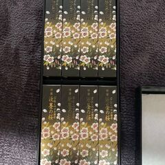 【新品】日本香堂 宇野千代のお線香 特撰淡墨の桜 塗箱短寸