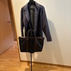 山崎実業 ハンガーラック スリムコートハンガー ライン ブラック
