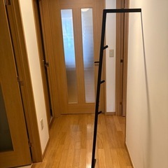 山崎実業 ハンガーラック スリムコートハンガー ライン ブラックの画像