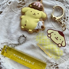 サンリオ　Sanrio ぐでたまキーホルダー　クロミ　ポチャッコ　おさるのもんきち　ハローキティの画像