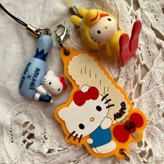 サンリオ　Sanrio ぐでたまキーホルダー　クロミ　ポチャッコ　おさるのもんきち　ハローキティの画像