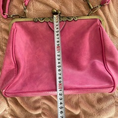ピンク バッグ 2way 合皮　レザー調の画像