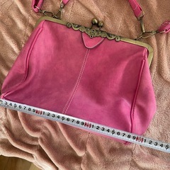 ピンク バッグ 2way 合皮　レザー調の画像