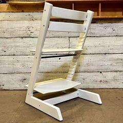 【武蔵小山店】 ストッケ ベビーチェア 子供椅子 椅子 TRIPP TRAP トリップトラップ STOKKE ダイニング 育児 子供 幼児 おしゃれ ホワイト ホワイトウォッシュ チェア イス 品川区 リサイクルショップ ランバールーム 武蔵小山店 武蔵小山パルム 戸越銀座の画像