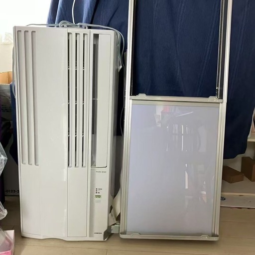 CORONA窓式エアコン CWー1623R
美品 23年製 標準窓枠+テラス窓用延長枠