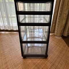 収納ケース プラスチック製 4段 キャスター付きの画像