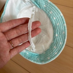 赤ちゃん帽子　44センチ　クマ耳　日除付きの画像