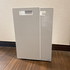 【美品】連結タオル収納ラック タワー ２個組  山崎実業（Yamazaki）ホワイトの画像