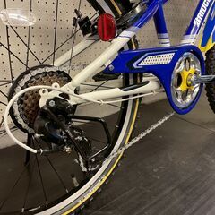 *美品中古子供用自転車* BRIDGESTONE CF Jr ブルー＆ホワイト ジュニアマウンテンバイク クロスファイヤーの画像