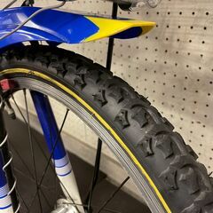 *美品中古子供用自転車* BRIDGESTONE CF Jr ブルー＆ホワイト ジュニアマウンテンバイク クロスファイヤーの画像