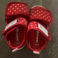 中古　ホットビスケッツ　サンダル　サイズ14cmの画像