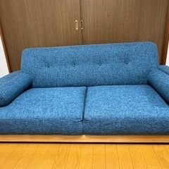 LOWYA 3人がけソファ インディゴブルーの画像