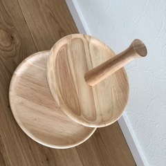 木製2段プレート　ニトリ　美品
の画像