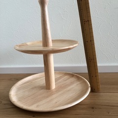 木製2段プレート　ニトリ　美品
の画像