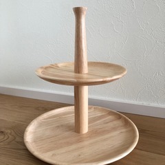 木製2段プレート　ニトリ　美品
