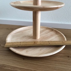 木製2段プレート　ニトリ　美品
の画像