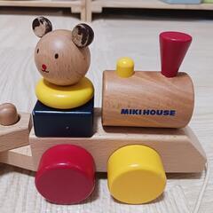 MIKI HOUSE 木製引っ張り列車おもちゃ　ミキハウス 　木のおもちゃの画像