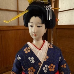 市松人形　ガラスケース入りの画像
