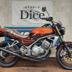 ★火の玉カラー！　カワサキ　バリオス250 1型　セル1発　実働車　書類あり　タックロール　ショート管　マーシャル　バイク　中型の画像
