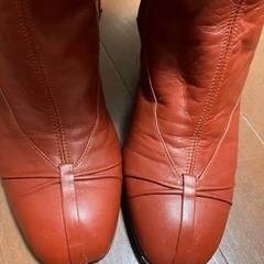 本革ロングブーツ(イタリア製) ブラウン