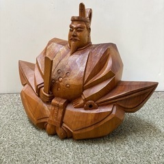 昭和レトロ　当時物　和家具　木彫り人形　菅原道真公　倉庫保管品　...