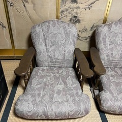 和室用　回転式高級座椅子　4脚セットの画像