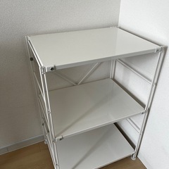 美品！無印良品 スチールユニットシェルフ・スチール棚セット・小・...