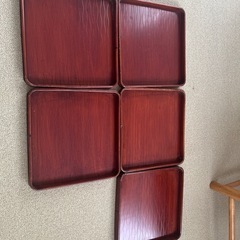 残2枚　明治 木の膳 漆 花台ｲﾝﾃﾘｱ居酒屋の画像