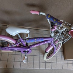 16インチ 子供用 自転車 女の子 パープル
の画像