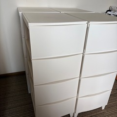 【1つ1000円】ルームス　4段チェスト　マットホワイト